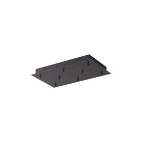 M8545  Tonic 8 Hole 500 x 300mm Rectangular Canopy Kit Black